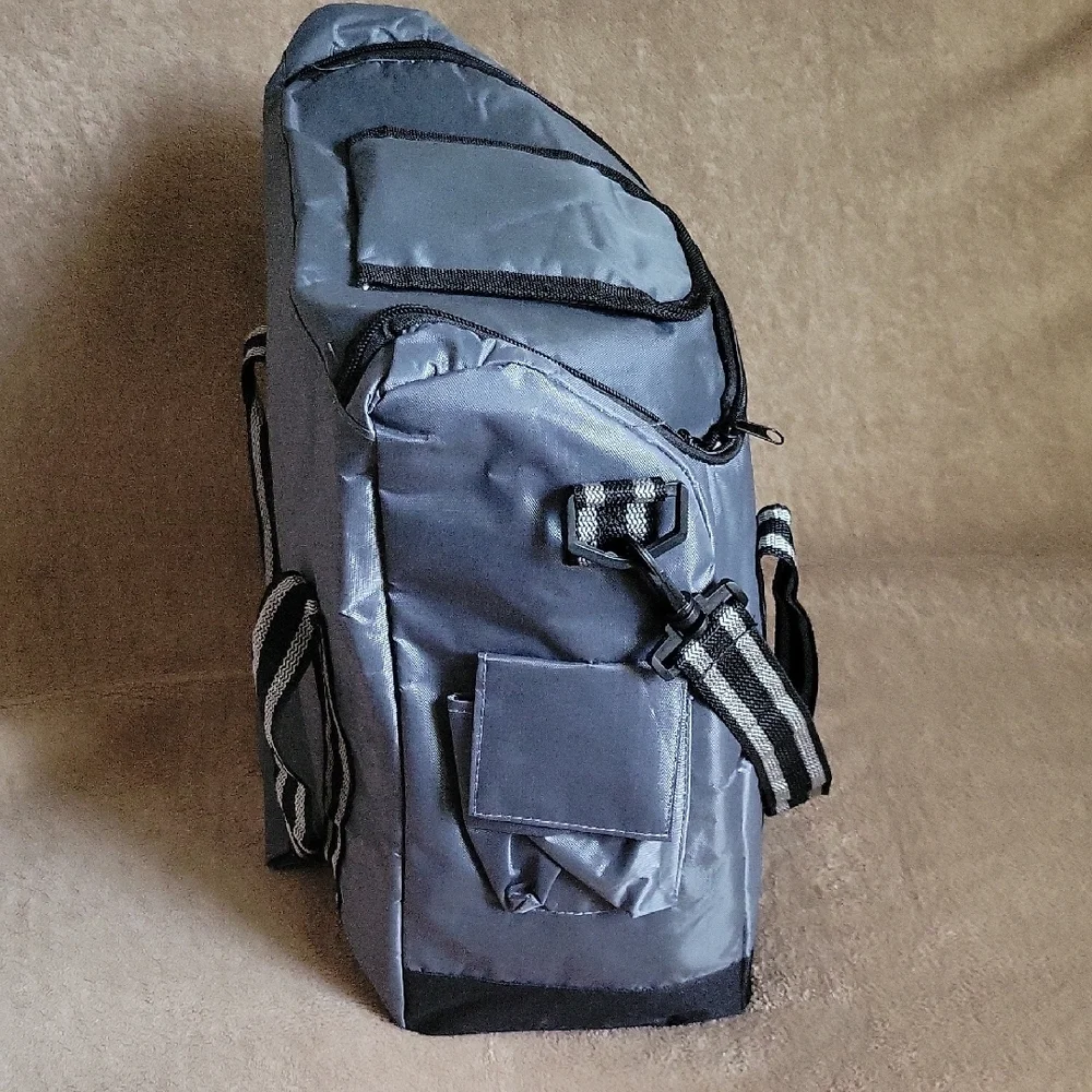 Large Gray Insulated Tote Bag